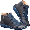 Ladmiple Cowboy Boots For Women Mid Calf Brown Women Western Cowgirl Cowboy Round Toe Ankle Booties Fashion Casual Classic Retro Short Combat Boots High Top Walking Shoes view 1