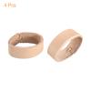 uxcell 4Pcs Leather Belt Loop Keepers, 11.5cm Outer Girth Belt Strap Ring Buckle for DIY Craft Bag Belt Fixing (Beige) view 3
