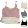 HGps8w Thermal Fleece Lined Camisoles for Women Basic Winter Warm Vest Undershirt Spaghetti Strap Base Layer Underwear Tops view 2