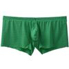 Men's Striped Ice Silk Underwear Seamless Ultra Thin Breathable Panties Boxer Briefs Short Leg Underpants Free Edge Design 3-Pack(Black,Watermelon Red,Green) L view 4
