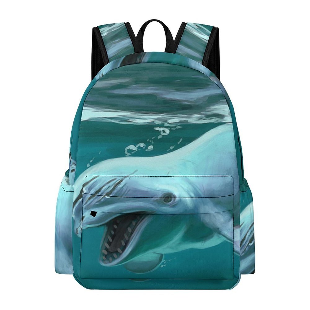 Beluga Whale Travel Backpack Lightweight 16.5 Inch Computer Laptop Bag Casual Daypack for Men Women
