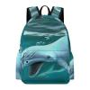 Beluga Whale Travel Backpack Lightweight 16.5 Inch Computer Laptop Bag Casual Daypack for Men Women view 1