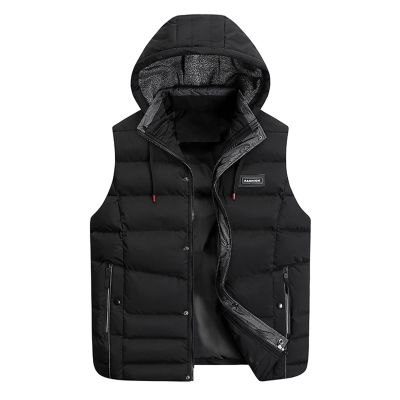 Ymosrh Mens Fleece Vest, Vests Outerwear Casual Winter Vest Jacket For Men Coat Vests Casual Fishing Vest With Pockets Vest Big And Tall Men's Puffer Vest Medium Vest Lightweight Black (6XL, Black)