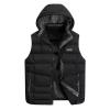 Ymosrh Mens Fleece Vest, Vests Outerwear Casual Winter Vest Jacket For Men Coat Vests Casual Fishing Vest With Pockets Vest Big And Tall Men's Puffer Vest Medium Vest Lightweight Black (6XL, Black) view 1