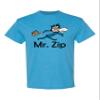 Mr Zip Mailman Costume Vintage Retro Mail Men's T Shirt (3XL, Heather Sapphire) view 1