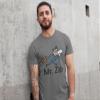 Mr Zip Mailman Costume Vintage Retro Mail Men's T Shirt (3XL, Heather Sapphire) view 2