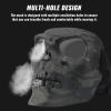 AOUTACC Airsoft Mask with Goggles,Motorcycle Full Face Adjustable Mask for Halloween Paintball Game Outdoor Riding Racing (Black Camouflage(Clear Lens)) view 3