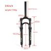 ZECHAO 90mm Travel Bike Shock Absorber Forks,24inch Air Supension Front Fork 1-1/8" Manual Lockout 9mm Axle Outdoor view 2