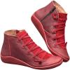 Ladmiple Womens Cowboy Boots Red White And Blue Women Western Cowgirl Cowboy Round Toe Ankle Booties Fashion Casual Classic Retro Short Combat Boots High Top Walking Shoes view 1