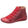 Ladmiple Womens Cowboy Boots Red White And Blue Women Western Cowgirl Cowboy Round Toe Ankle Booties Fashion Casual Classic Retro Short Combat Boots High Top Walking Shoes view 3