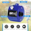TOODOO 6 Pack Hand Tally Counter 4 Digit Mechanical Palm Clicker Plastic Hand Held Counter Clicker with Metal Finger Ring for School Golf Sports Events Office Stadium(Blue) view 3