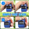 TOODOO 6 Pack Hand Tally Counter 4 Digit Mechanical Palm Clicker Plastic Hand Held Counter Clicker with Metal Finger Ring for School Golf Sports Events Office Stadium(Blue) view 4