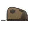 Evolution Outdoor President Series Quilted Pistol Case - 8" inch, Khaki, Heavy Duty Padding, Hunting Gun Case, Antique Brass Zipper, Brown Suede Lining view 1