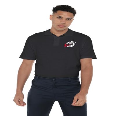 Minnesota State University Moorhead Dragons Men's Adult 100% Cotton Knit Polo Shirt, Black, 2X-Large