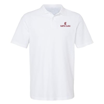 Campus Lab Santa Clara University Primary Logo Men's Adult 100% Cotton Knit Polo Shirt, White, 3X-Large