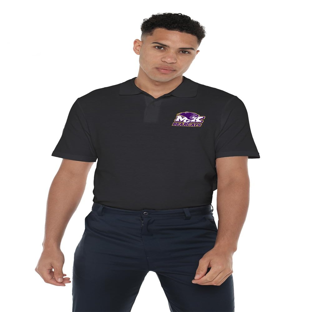 Campus Lab McKendree University Bearcats Men's Adult 100% Cotton Knit Polo Shirt, Black, 3X-Large