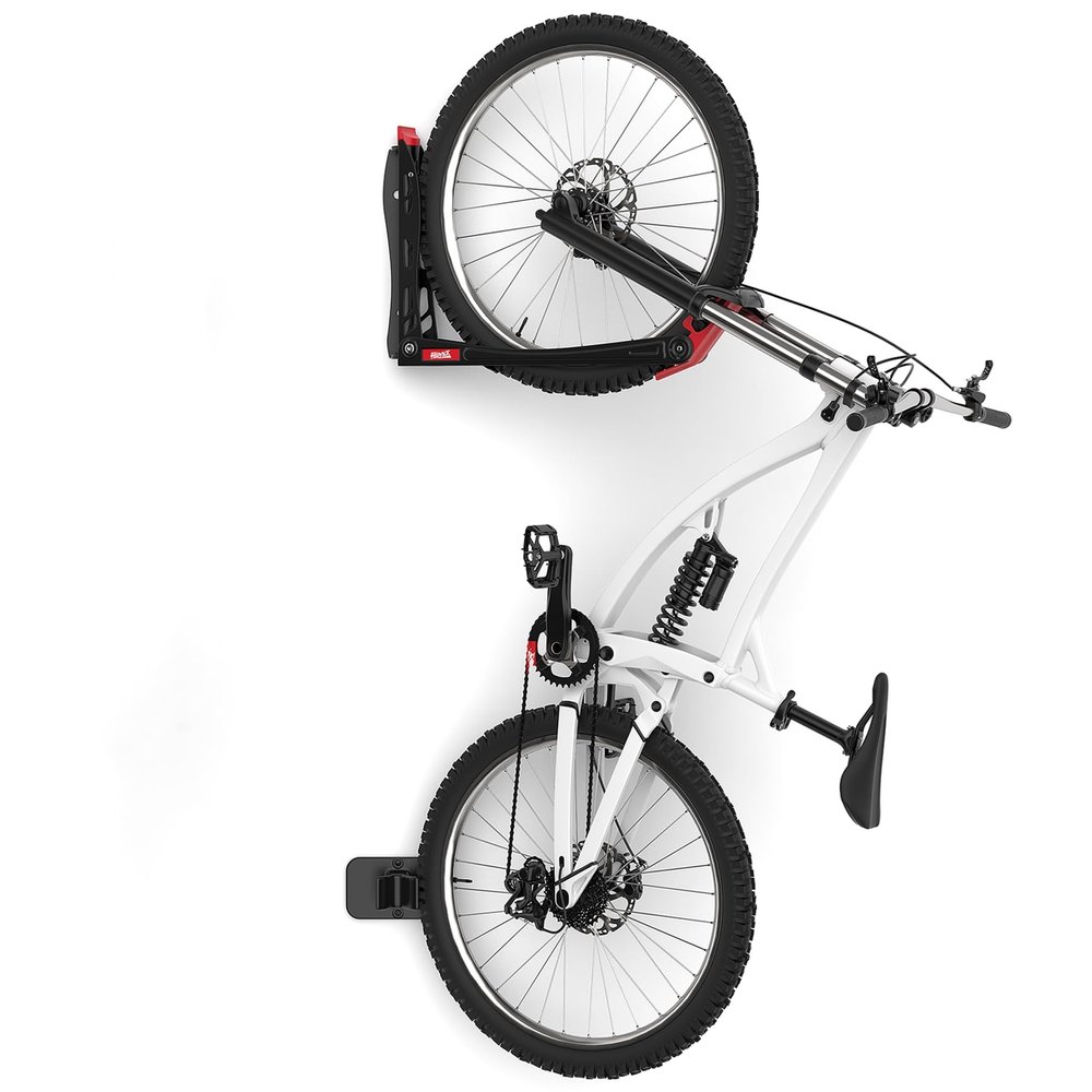 TORACK BIKEPAL No Lift Swivel Bike Rack, Space Saving Vertical Wall Mount Bike Holder for Garage Storage (1 Pack)