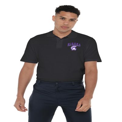 Winona State University Warriors Men's Adult 100% Cotton Knit Polo Shirt, Black, 2X-Large