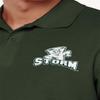Campus Lab Lake Erie College Storm Men's Adult 100% Cotton Knit Polo Shirt, Hunter Green, 2X-Large view 4