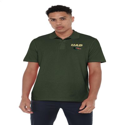 Campus Lab UAB Blazers Men's Adult 100% Cotton Knit Polo Shirt, Hunter Green, 2X-Large