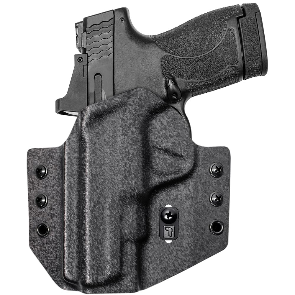 Tulster OWB Contour Kydex Holster in Left Hand fits: M&P Shield/Plus 4" 9mm / .40 | Optic Compatible Outside The Waistband Concealed Carry