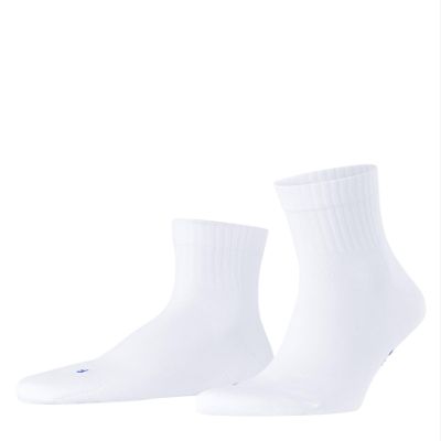 Falke Men's Run Rib Short Socks, White, 9-10