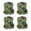 PATIKIL Neck Gaiter, 4 Pack Breathable Cooling Face Cover Scarf for Men and Women Sun Protection Face Neck Cover for Cycling Running, Camo Green view 1
