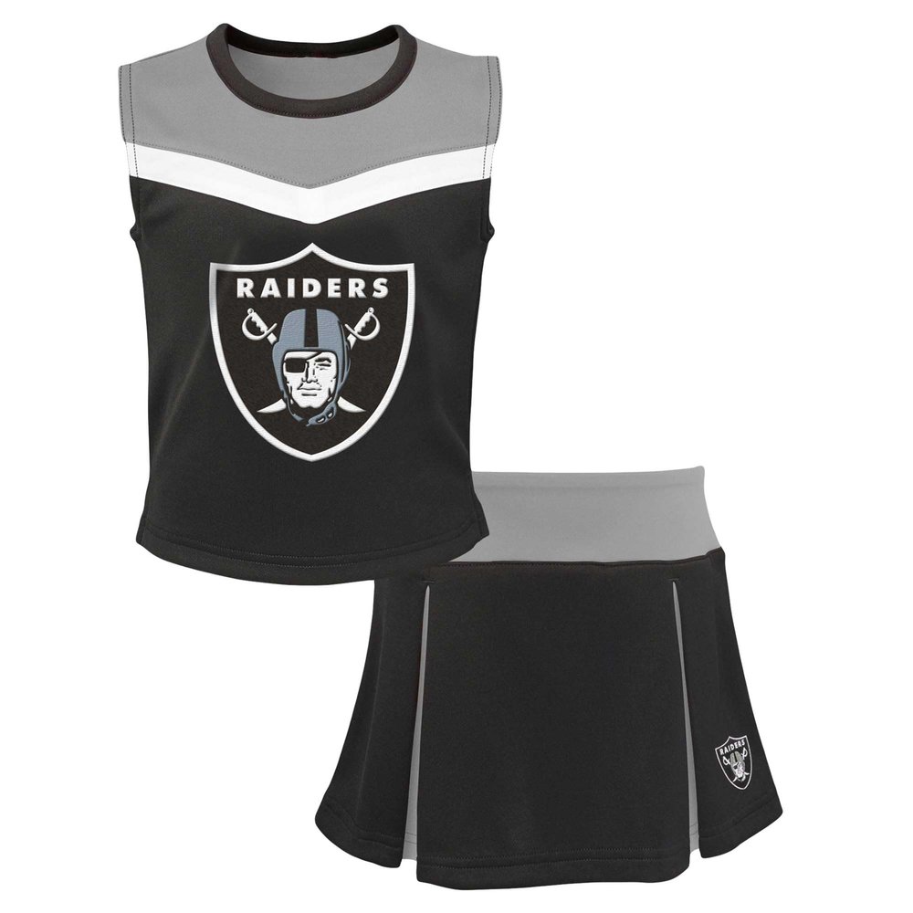 Outerstuff Girls Youth Black Las Vegas Raiders Spirit Two-Piece Cheerleader Set