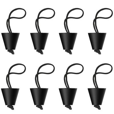 Axlksia 8 Pcs Kayak Scupper Plugs Kit, Silicone Universal Kayak Scupper Plug Drain Holes Stopper Bung with Lanyard, Kayak Accessories