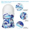 PATIKIL Neck Gaiter, 4 Pack Breathable Cooling Face Cover Scarf for Men and Women Sun Protection Face Neck Cover for Cycling Running, Camo Sky Blue view 4