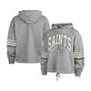 47 Women's Heather Gray New Orleans Saints Upland Bennett Pullover Hoodie view 1