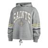 47 Women's Heather Gray New Orleans Saints Upland Bennett Pullover Hoodie view 2
