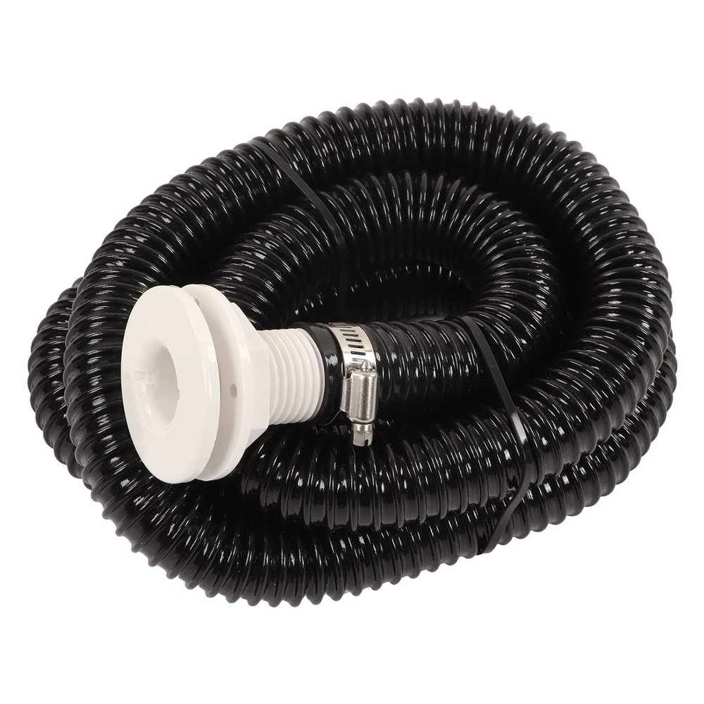 Bilge Pump Hose Plumbing Kit 1?1/8in Dia Thru Hull Fitting 2pcs Clamp Heavy Duty 5ft PVC Hose for Marine