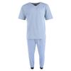 Ten West Apparel Men's V-Neck Top With Plaid Jogger Lounge Set, 2XL, Grey/Blue view 1