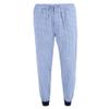 Ten West Apparel Men's V-Neck Top With Plaid Jogger Lounge Set, 2XL, Grey/Blue view 3