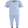 Ten West Apparel Men's V-Neck Top With Plaid Jogger Lounge Set, 2XL, Grey/Blue view 4