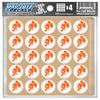 Knight Award Decals Warriors Spartans Titans Trojans Thick Premium 20 Mil Vinyl 1-1/8" Diameter (100 Decals) Professional-Grade Football Hockey Baseball Softbal (Orange on White) view 1