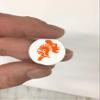 Knight Award Decals Warriors Spartans Titans Trojans Thick Premium 20 Mil Vinyl 1-1/8" Diameter (100 Decals) Professional-Grade Football Hockey Baseball Softbal (Orange on White) view 2