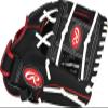 Rawlings | MARK OF A PRO LITE Youth Baseball Glove | Right Hand Throw | 11" - Pro I-Web | Francisco Lindor Model - Black/Red view 1