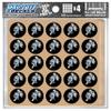 Knight Award Decals Warriors Spartans Trojans Centurions Thick Premium 20 Mil Vinyl 1-1/8" Diameter (100 Decals) Professional-Grade Football Hockey Baseball Softball (Silver on Black) view 1