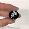 Knight Award Decals Warriors Spartans Trojans Centurions Thick Premium 20 Mil Vinyl 1-1/8" Diameter (100 Decals) Professional-Grade Football Hockey Baseball Softball (Silver on Black) view 2