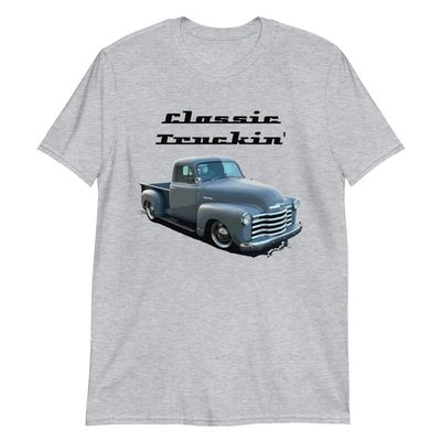 1950s Antique Chevy 3100 Truck Classic Pickup Trucks Collector Owner T-Shirt Sport Grey