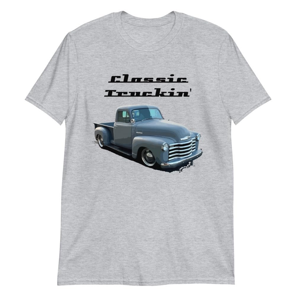 1950s Antique Chevy 3100 Truck Classic Pickup Trucks Collector Owner T-Shirt Sport Grey