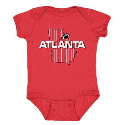 Atlanta Field Map Kid's Bodysuit for Football Fans (Red, 18M)