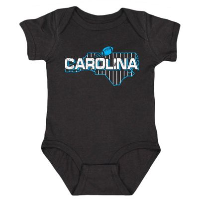 Carolina Field Map Kid's Bodysuit for Football Fans (Black, 18M)