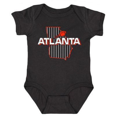 Xtreme Apparrel Atlanta Filed Map Baby Bodysuit for Football Fans (Black, 24M)