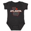 Xtreme Apparrel Atlanta Filed Map Baby Bodysuit for Football Fans (Black, 24M) view 1