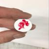 Knight Award Decals Warriors Spartans Titans Trojans Lancers Centurions Thick mil Vinyl 1-1/8" Diameter (100 Decals) Professional-Grade Football Hockey Baseball Softbal (Red on White) view 2