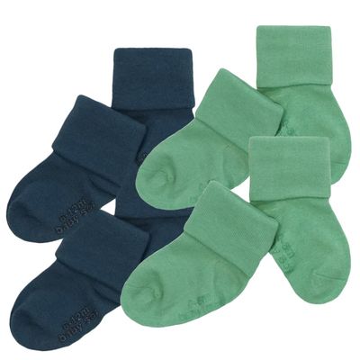 Babysoy Unisex Newborn Baby Gripper Socks - Toddler Ankle Non-Slip Socks with Grips- Pack of 4s (12-24 Months, Dragon/Indigo)