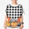 Harvest Fall Pumpkins Cobbler Aprons with 2 Pockets for Women Men,Fashionable Printed Unisex Bib Waterproof Cleaning Smock Vest for Chef Fall Thanksgiving Plaid Lattice Black Grey 2 Packs,20''x31.5'' view 2